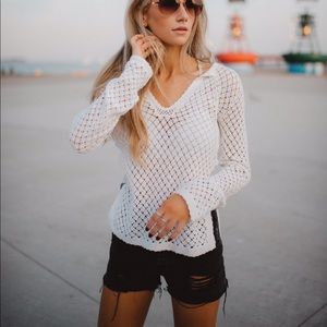 Banana Republic crochet sweater